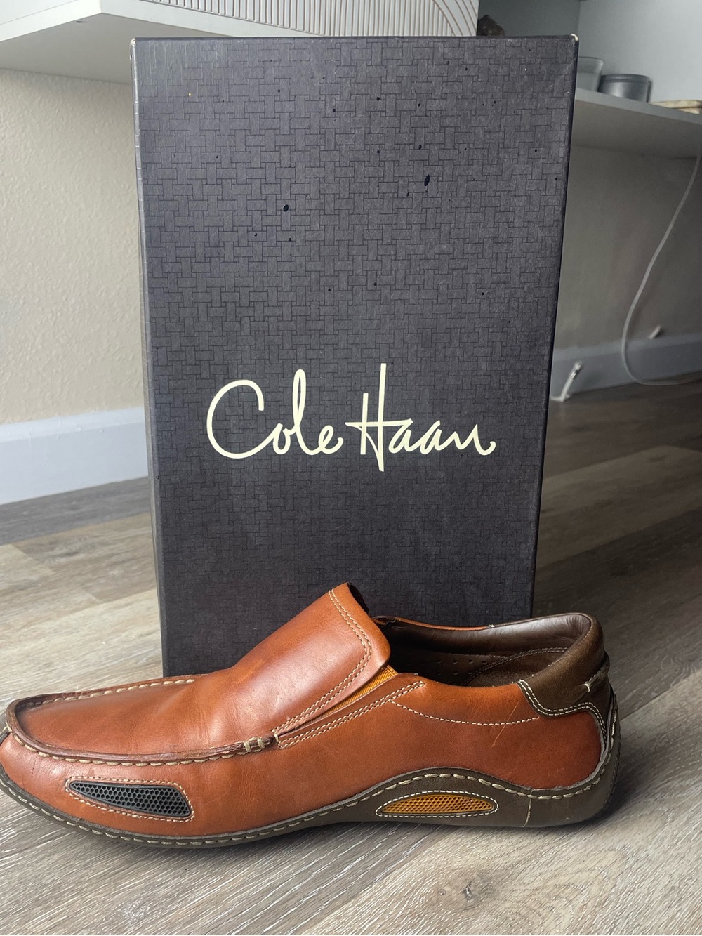 Cole Haan Air Ryder Leather Slip-On Loafers Bourbon Men's 11 M